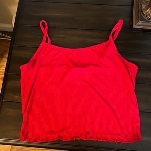 SWS essentials red crop top